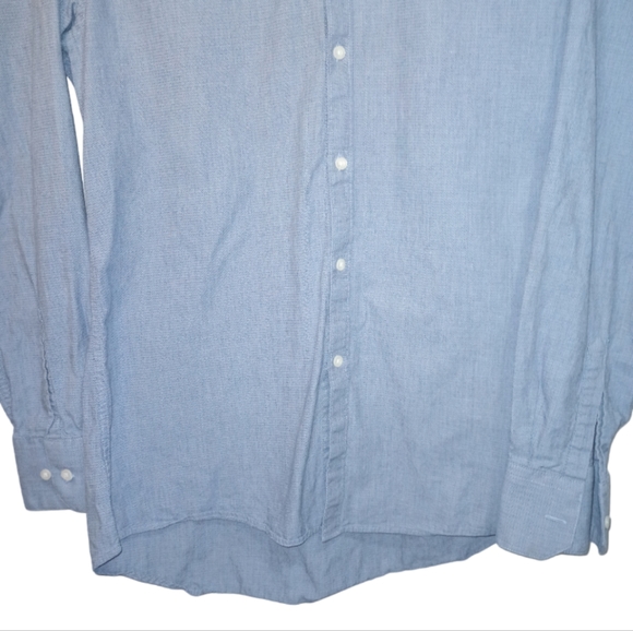Vince Camuto Shirt, Adult Men 15.5/34-35 Blue Button Down Slim Fit Casual Shirt - Picture 4 of 12